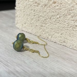🎁Sale 3/$15 Green and gold prism earrings